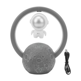 Magnetic Floating Speaker Suspended Spaceman RGB Light Speaker Bluetooth Wireless Audio Speaker Silver