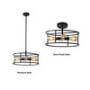 Chloe Lighting Ryker Farmhouse Matt Black 4 Light Drum Ceiling