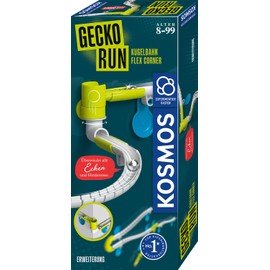 KOSMOS 621292 Gecko Run Flex Corner Extension, Accessories for Cool Vertical Marble Runs, with Additional Track Elements, for Children from 8 Years