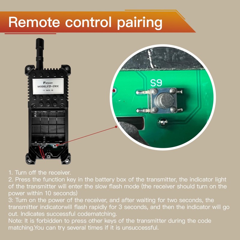 F21 E1B Industrial Remote Controller Switches Hoist Crane Control Lift