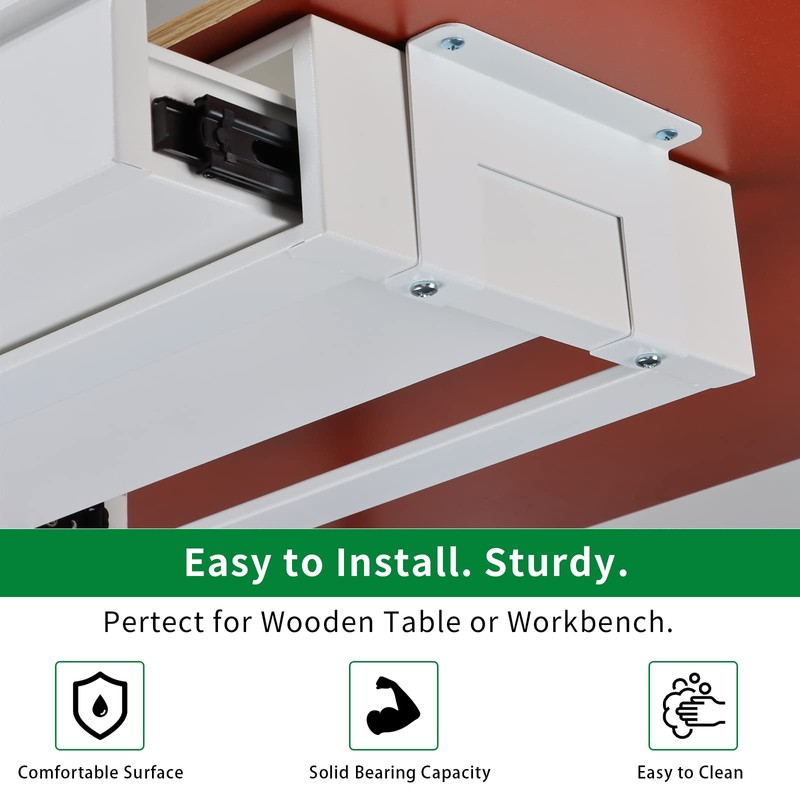 OSteed Under Desk Drawer 18", Pull-out Storage Organizer with Large