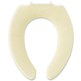 OKA Daisy Marche U-Shaped Toilet Seat Cover, Beige, Antibacterial, Odor Resistant
