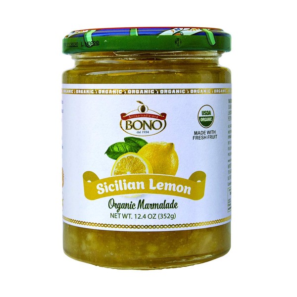 BONO Sicilian Lemon Organic Marmalade, 3 pack