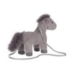Apricot Lamb Grey Pony Horse Shaped Crossbody Plush Purse for