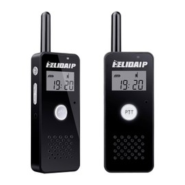 ELIDAIP T-M16 Small Walkie Talkies,Portable Two Way Radio with Earpiece & Mic Set Headsets,VOX Hands Free for Restaurants,Hotel,Sports & Outdoor Activities,Hospitals,Tourism,Black 2 Pack