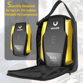 Homakover Carrying Case Compatible with VacLife Tire Inflator Air Compressor Portable Air Pump for Car Bikes, Protective Storage Replacement Travel Bag with Handle for Easy Portability - Case Only
