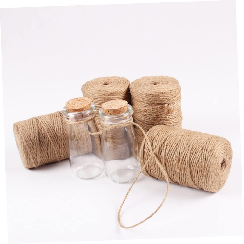 OSALADI Craft Jute Rope String 2pcs Natural Jute Twine 3mm