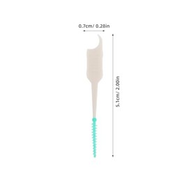 Hemobllo 300 piezas Cepillos Interdentales de Silicona - Limpiador de Dientes Flexible para Brackets y Encías Sensibles, Palillos Dentales Desechables