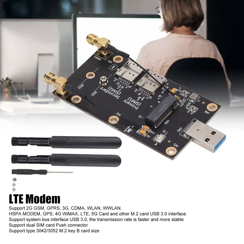 ciciglow NGFF M.2 to USB3.0 Adapter, Dual SIM Card Slot