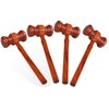Wooden Gavel, 4 Pcs 6.7 Inch Maroon Handmade Judge Hammer