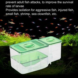 Atyhao Fish Breeding Box, Double Layer Insulation Box, Incubator for Injured Fish, Newborn Fish, Shrimp, Clown Fish, Guppy