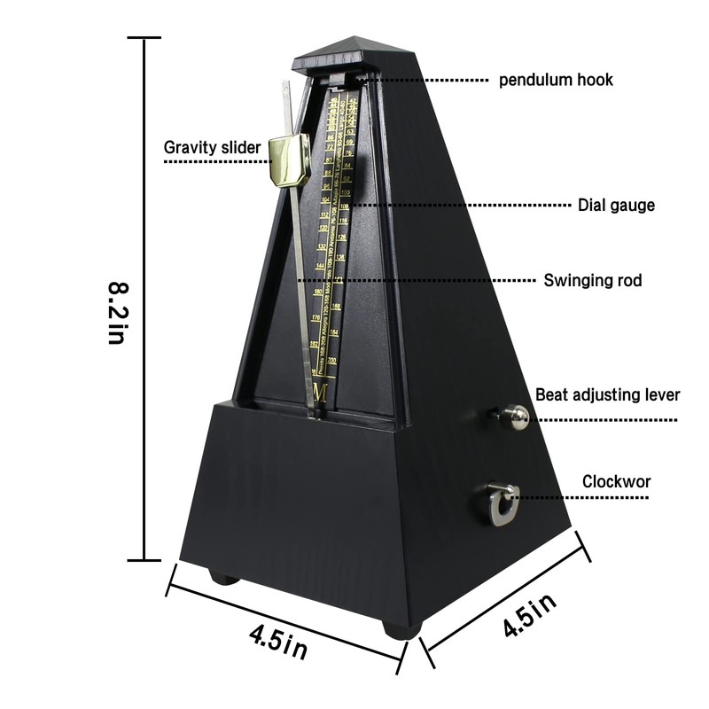 Mechanical metronome, universal music timer for piano, guitar, drums, violin