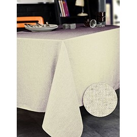 CALITEX 3372360502904 Rectangular Polyester Tablecloth, polyester, off-white, 250x150 cm