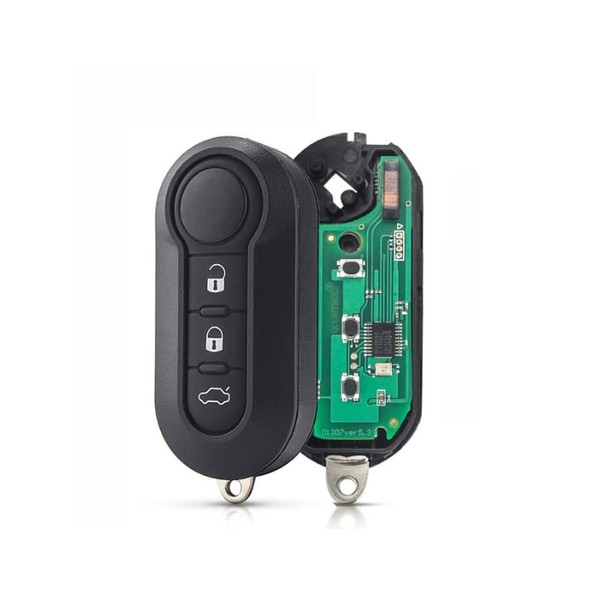 Remote Key Compatible with Fiat 500, Grande Punto, Evo, Panda,