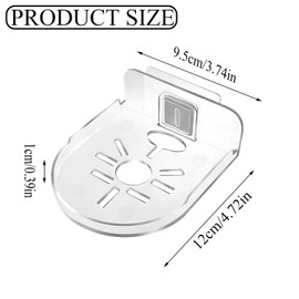 AMBEERT 4Pcs Camera Wall Mount, Security Camera Shelf, Punch-Free Camera Bracket, Bracket Stand Tray Indoor, Clear Traceless Wall-Mounted for Baby Monitor Wall Mount, Garages and More.