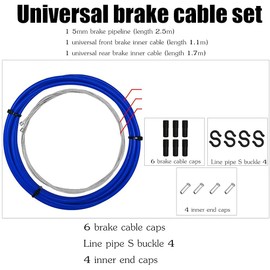 YBEKI Bicycle Brake Cable Set and Bicycle Gear Cable Set - 2-in-1 Universal Bicycle Brake Cable Set for Mountain Bike Road Bike MTB
