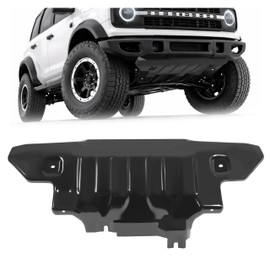 KUAFU Front Bumper Skid Plate Compatible with 2021-2025 Ford Bronco Replacement for MB3C-6B629-CB Steel Powder Coated Black