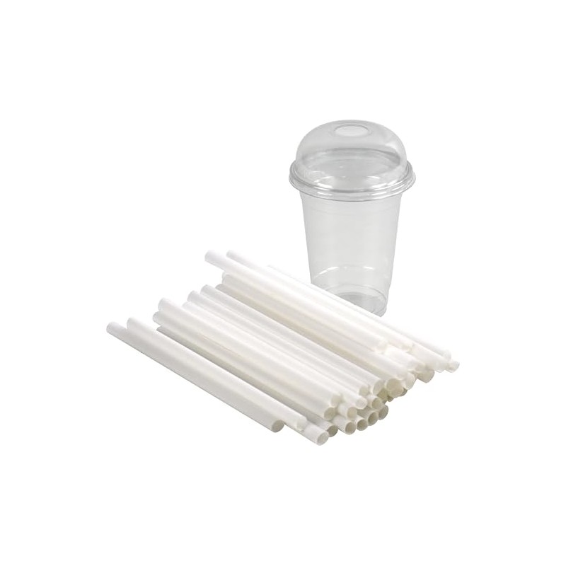 LAVV HOUSEWARES LTD 200 Clear Reusable Smoothie Cups with Dome