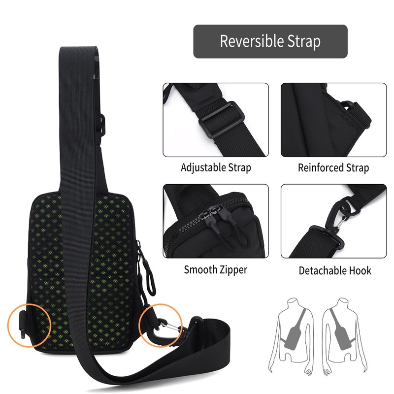 Peicees Small Crossbody Bag for Men Women Mini Sling Bag