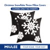 MIULEE Pack of 2 Christmas Decorative Snowflake Throw Pillow Covers