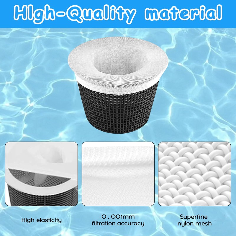 YYTECH 20pcs Pool Skimmer Socks, Swimming Pool Skimmer Filter Sieve