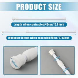 2Pcs Window Bars Security, Adjustable Sliding Door Guard Window Lock Bar Fixed Window Stopper Guard Door Security Devices Window Guards for Children Enhanced Child Safety (White)