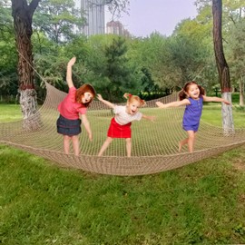 KAERYHET Climbing Net for Kids Double Layers Playground Safety Net Polyester Climbing Cargo Net Rope Bridge Nets for Treehouse Backyard Monkey Bars