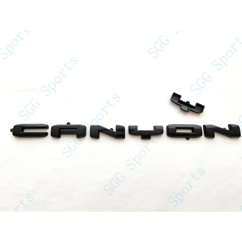 GMC OVERLAY 1PC Gloss Black Rear Tailgate Canyon Letter Emblem