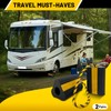 ROBLOCK Wheel Chocks (2pair/4pack with Rope) for RV Trailer Camper