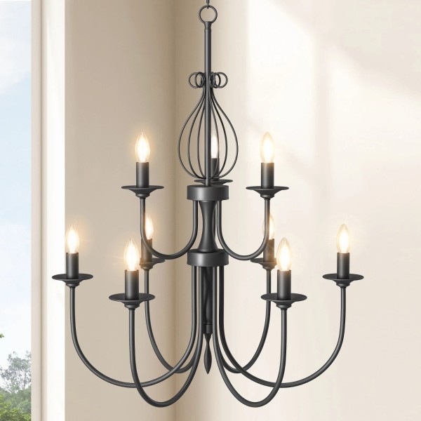 Edishine Light Dimmable Classic / Traditional Chandelier, Sloped Ceiling Adapter