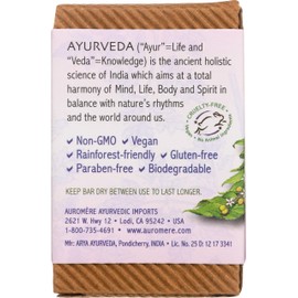 Auromere Ayurvedic Bar Soap, Himalayan Rose - Eco Friendly, Handmade, Vegan, Cruelty Free, Natural, Non GMO (2.75 oz), 3 pack