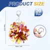 MECCANIXITY 20 Pcs Cheer Pom Pom Keychain, Cheerleading Gift Charm