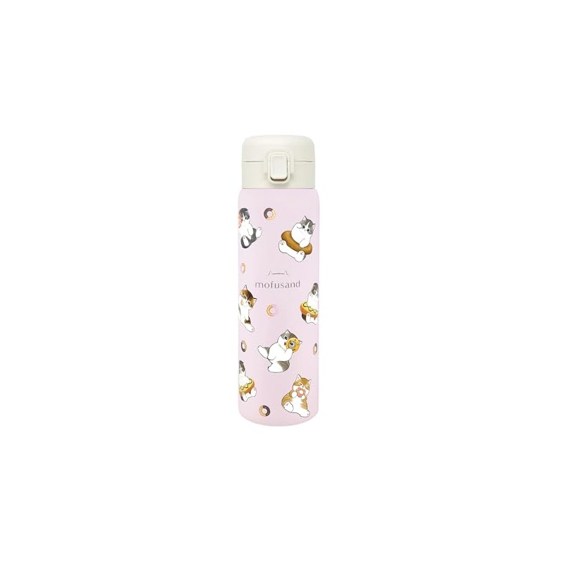 Toa mofusand Vacuum Double Insulated Stainless Steel One Push Bottle,