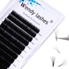 Self-Fanning Eyelashes, 0.05 Thickness 8-14 mm, Easy Fan Lashes for