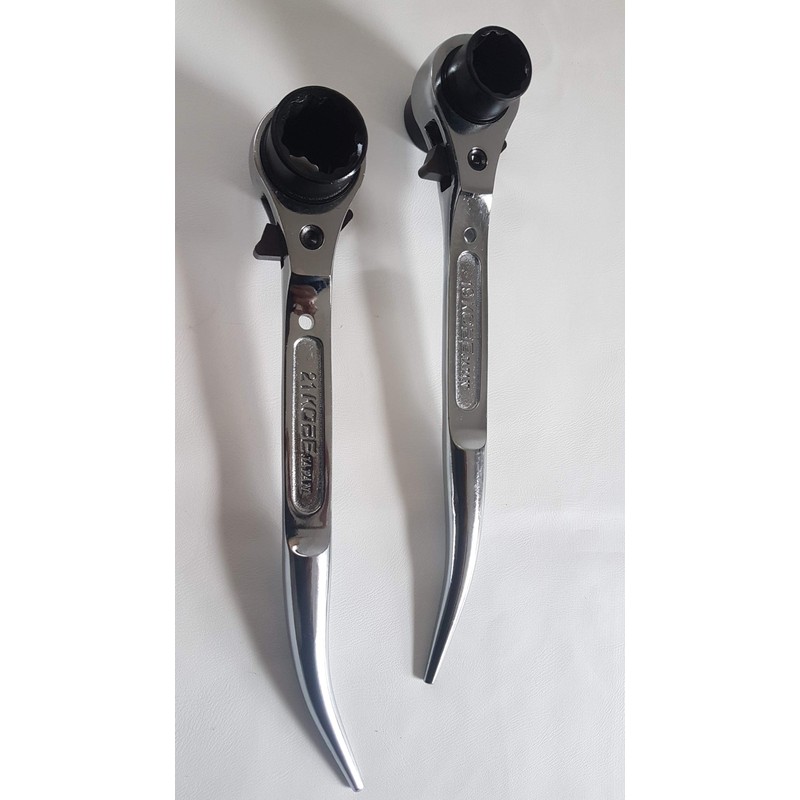 BBI LTD Scaffold Ratchet Podger Spanner 19&21 Steel Quality 10''