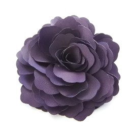 Meilliwish Camellias Flower Hair Clip and Brooch Pin(A74)(Purple)
