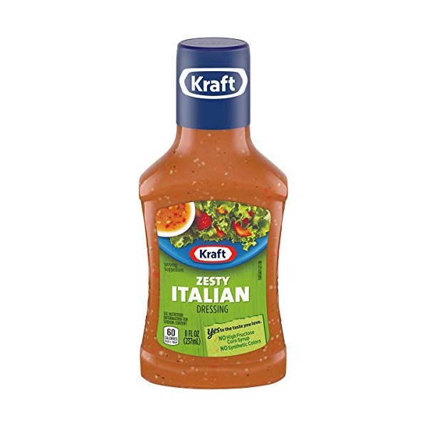 Kraft Zesty Italian Salad Dressing (8 fl oz Bottles, Pack of 9)