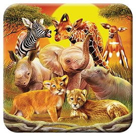 3D LiveLife Cork Coaster - Kissing Cousins from Deluxebase. Lenticular 3D Safari Coasters. Non-Slip Table Coasters Featuring Original Artwork by Michael Searle. Ideal for Home Decor.