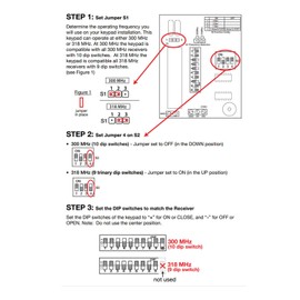 Gate Keypad Wireless Keypad Linear Multicode Compatible 300MHz GTO Mighty Mule 318MHz Compatible