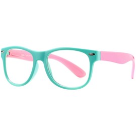 Pro Acme Blue Light Blocking Glasses for Kids - Boys & Girls Unbreakable Frame (3-12 Years) (Green/Pink)