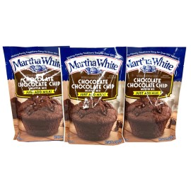Martha White Chocolate Chocolate Chip Muffin Mix 7.4 oz (3 Pack)