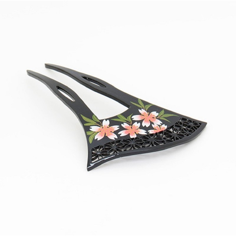 Miaomyao Hair Ornament, Kimono, Bee Shape, Cherry Blossom, Flower, Black,