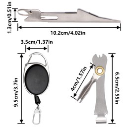 GHYJHS 3 Pcs Fishing Knot Tying Tool, Fly Fishing Accessories Fishing Quick Knot Tool and Retractors Combo, Fly Fishing Angler Accessories Nail Knot Tying Tool for Fly Fishing Tools Kit Supplies
