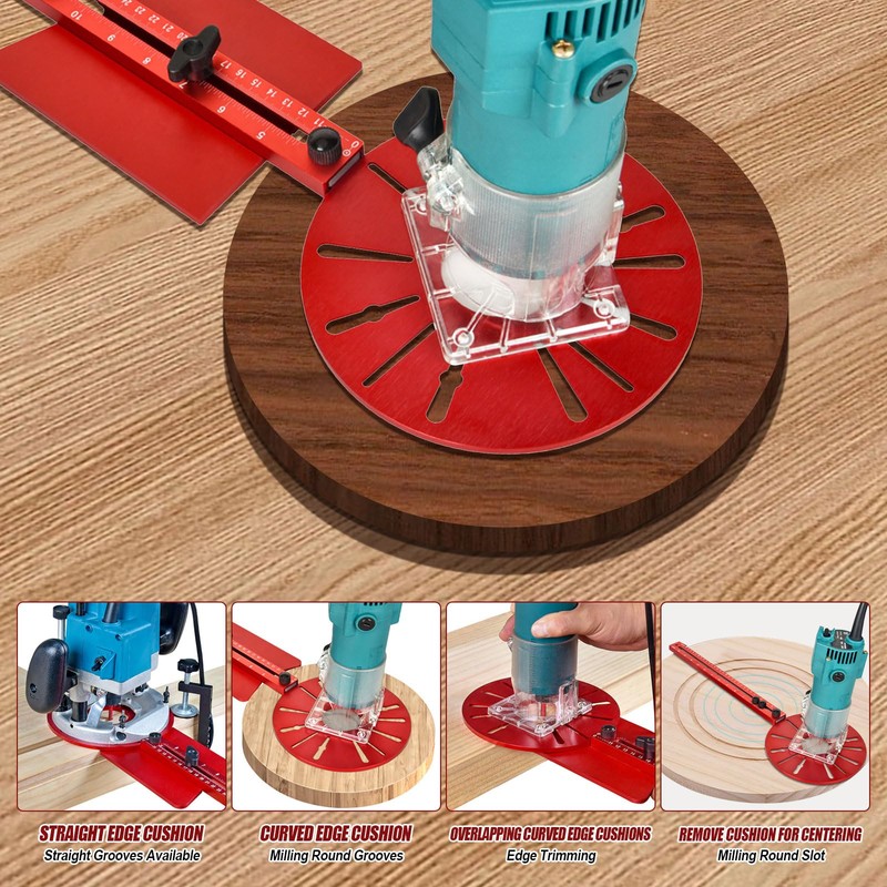 Router Circle Cutting Jig, Router Milling Groove Bracket, Cabinet Hardware