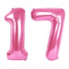 Number pink 17 globo