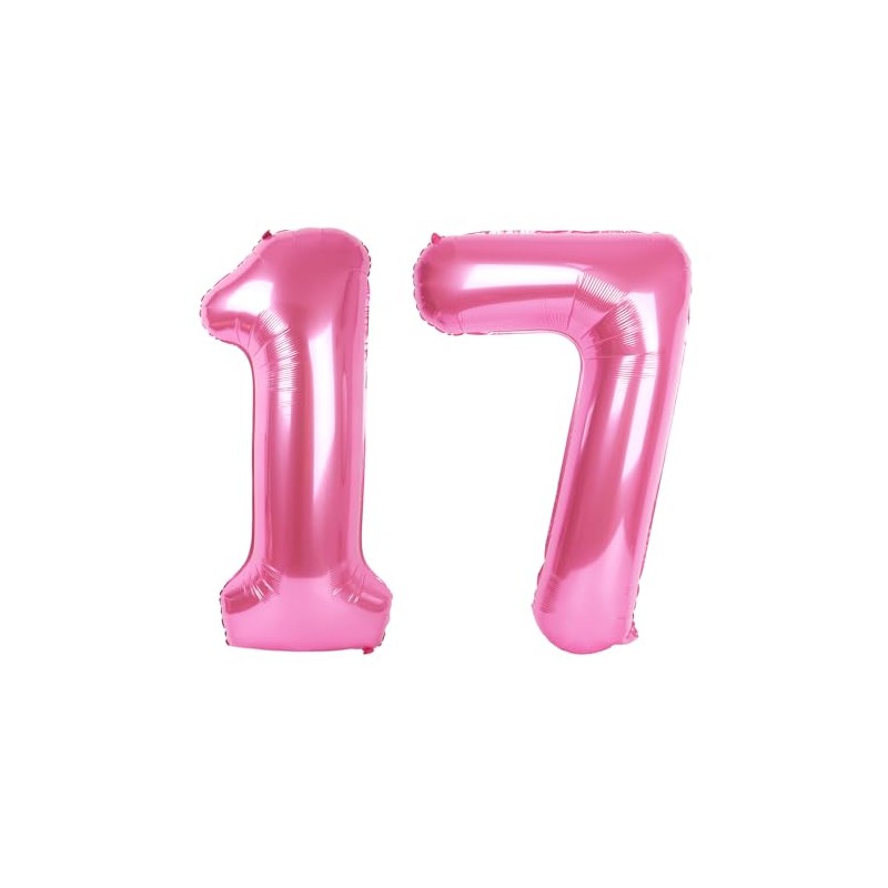 Number pink 17 globo
