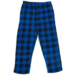 North 15 Pijama para niños - Pantalones de pijama de microforro polar súper suaves, Buffalo, azul marino, 8