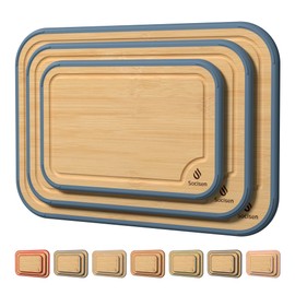 ORIDOM Bamboo Cutting Board Wood Chopping Board Double Sided Charcuterie Boards