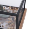 HinLIaDa Desktop Rockery Waterfall Fountain with Rockery & Fish Tank,