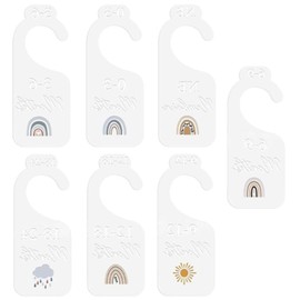 XINYUICEAN Organizadores de Clóset para Bebé, 7 Piezas Divisores de Ropa de Bebé de Acrílico Divisores de Tamaño para Armario de Bebé para 0 a 24 Meses Organizadores de Armarios para Bebés Decoración